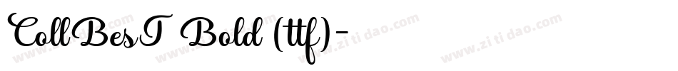 CollBesT Bold (ttf)字体转换
